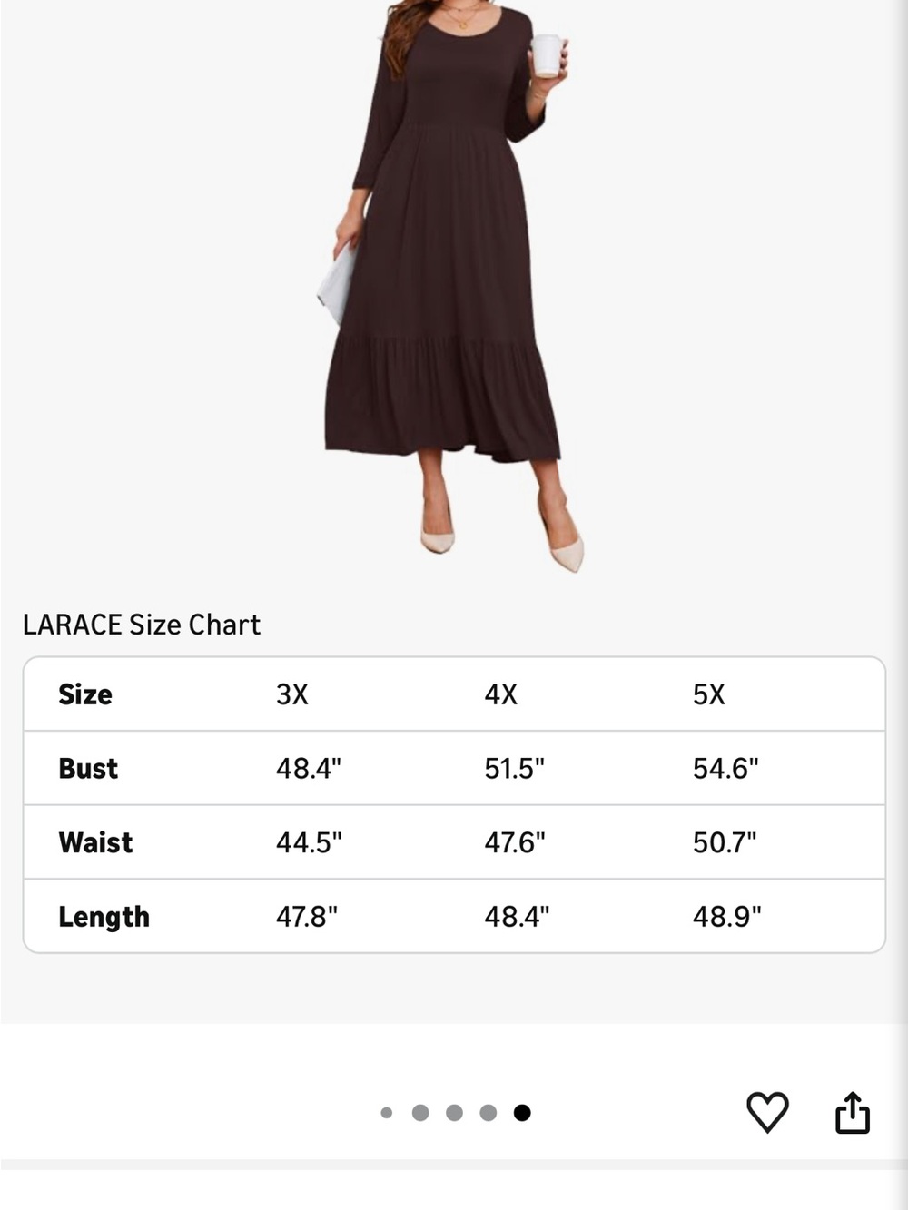 Amazon Women's Dark Brown Scoop Neck Tiered Maxi Dress
